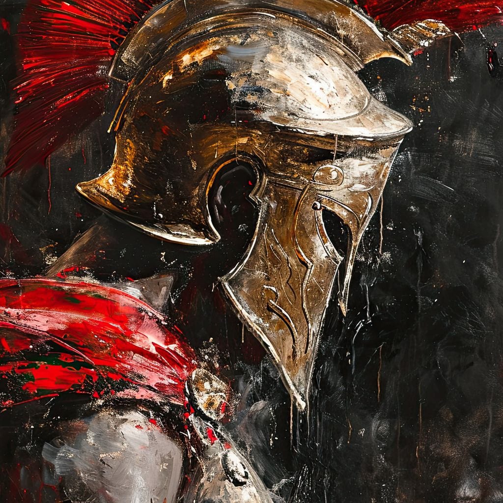 Thoughtful Spartan Reflections Canvas Wall Art