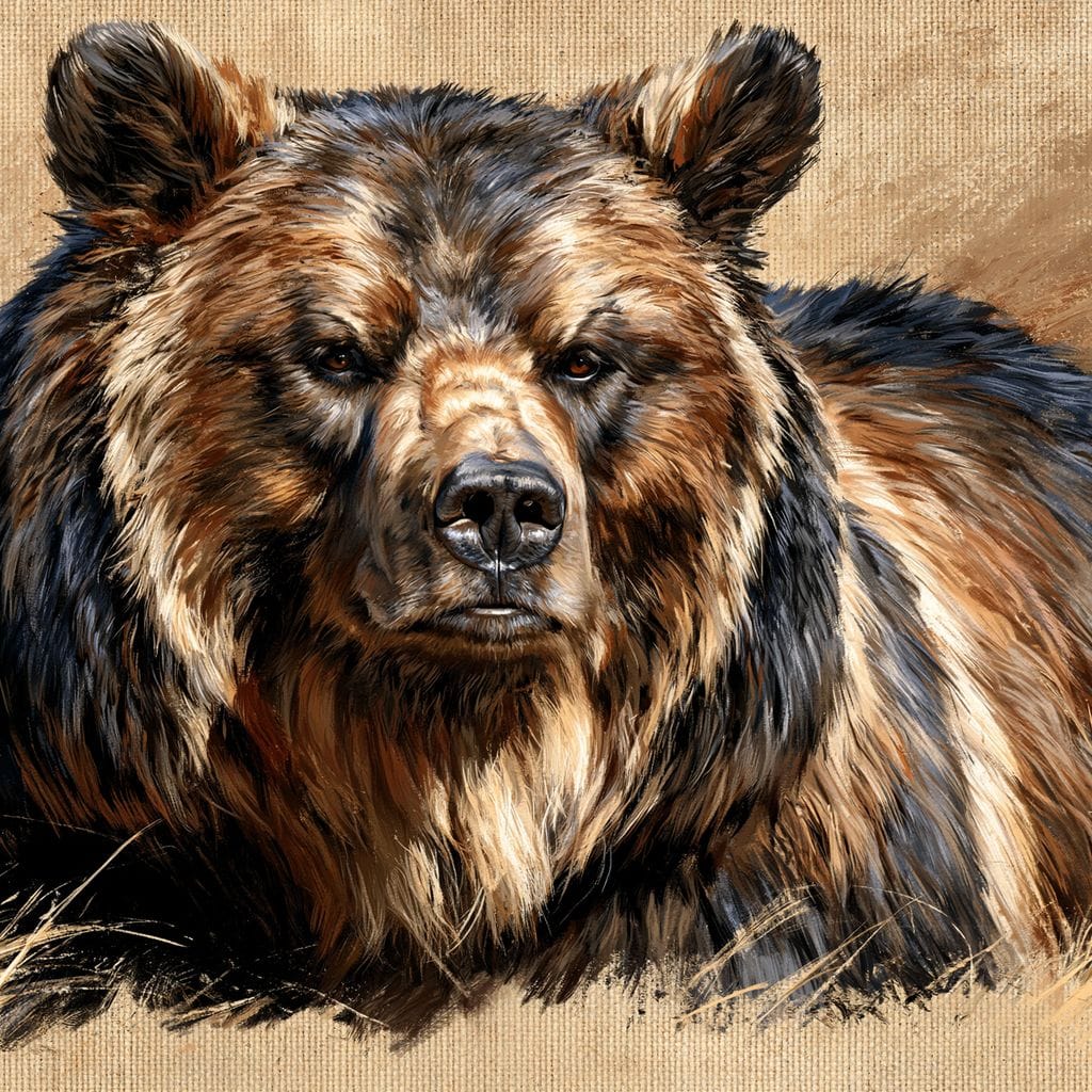 Guardian of the Wild Highlands Canvas Wall Art