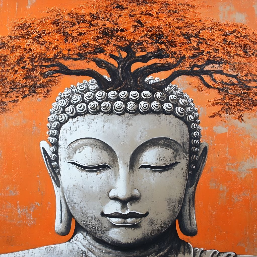 Buddha Tranquility Tree Spirit Canvas Wall Art