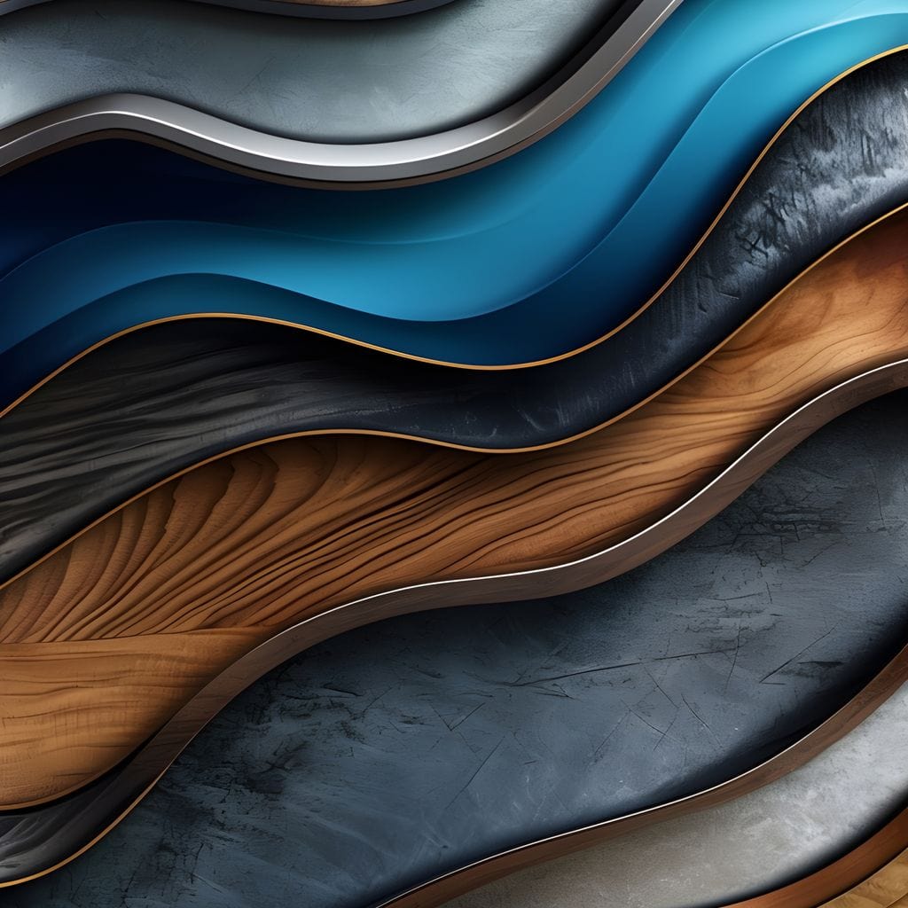 Colorful Wooden Waves 001 Canvas Wall Art