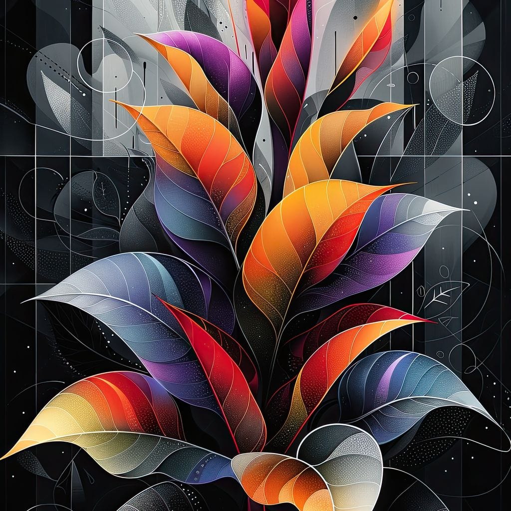 Spectrum Foliage Fusion Canvas Wall Art
