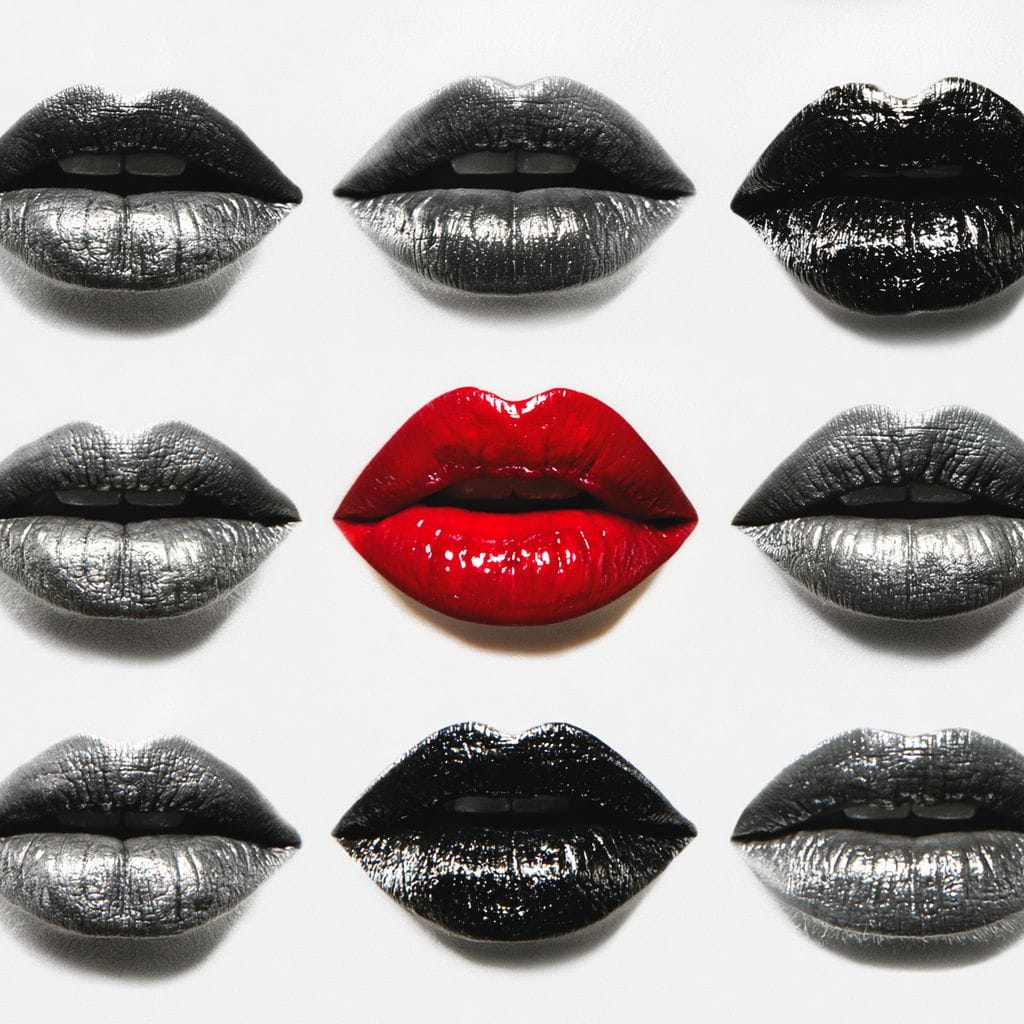 Sensual Lips Bold Defiance Canvas Wall Art