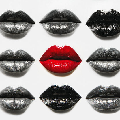 Sensual Lips Bold Defiance Canvas Wall Art