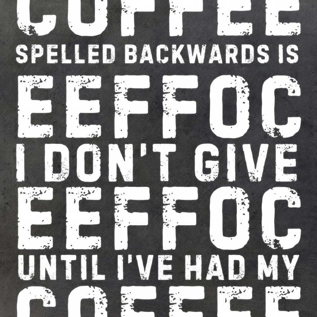 Morning Fuel Bold Typo Humor Canvas Wall Art