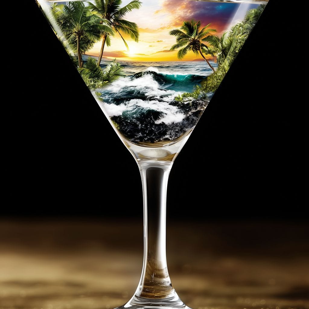 Tropical Sunset Cocktail Dream Canvas Wall Art