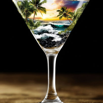 Tropical Sunset Cocktail Dream Canvas Wall Art
