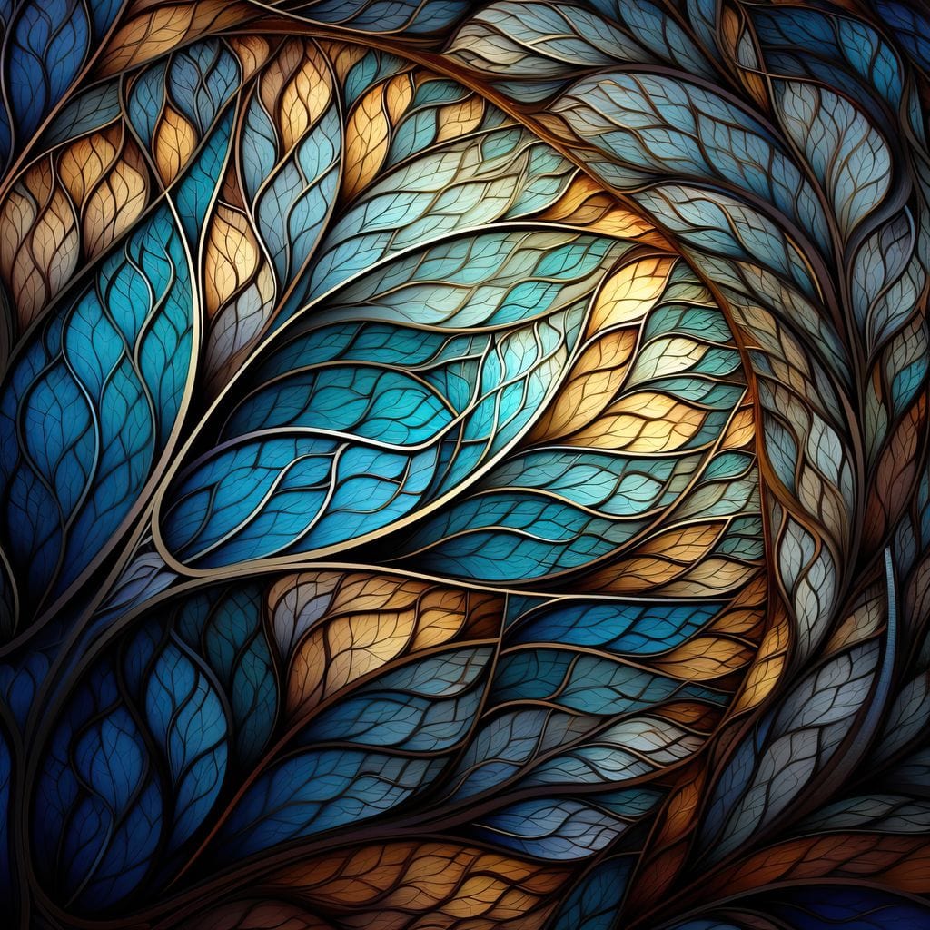 Mosaic Treescape Canvas Wall Art