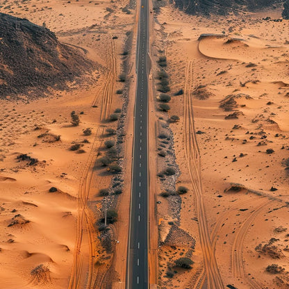 Desert Highway Serenity Canvas Wall Art