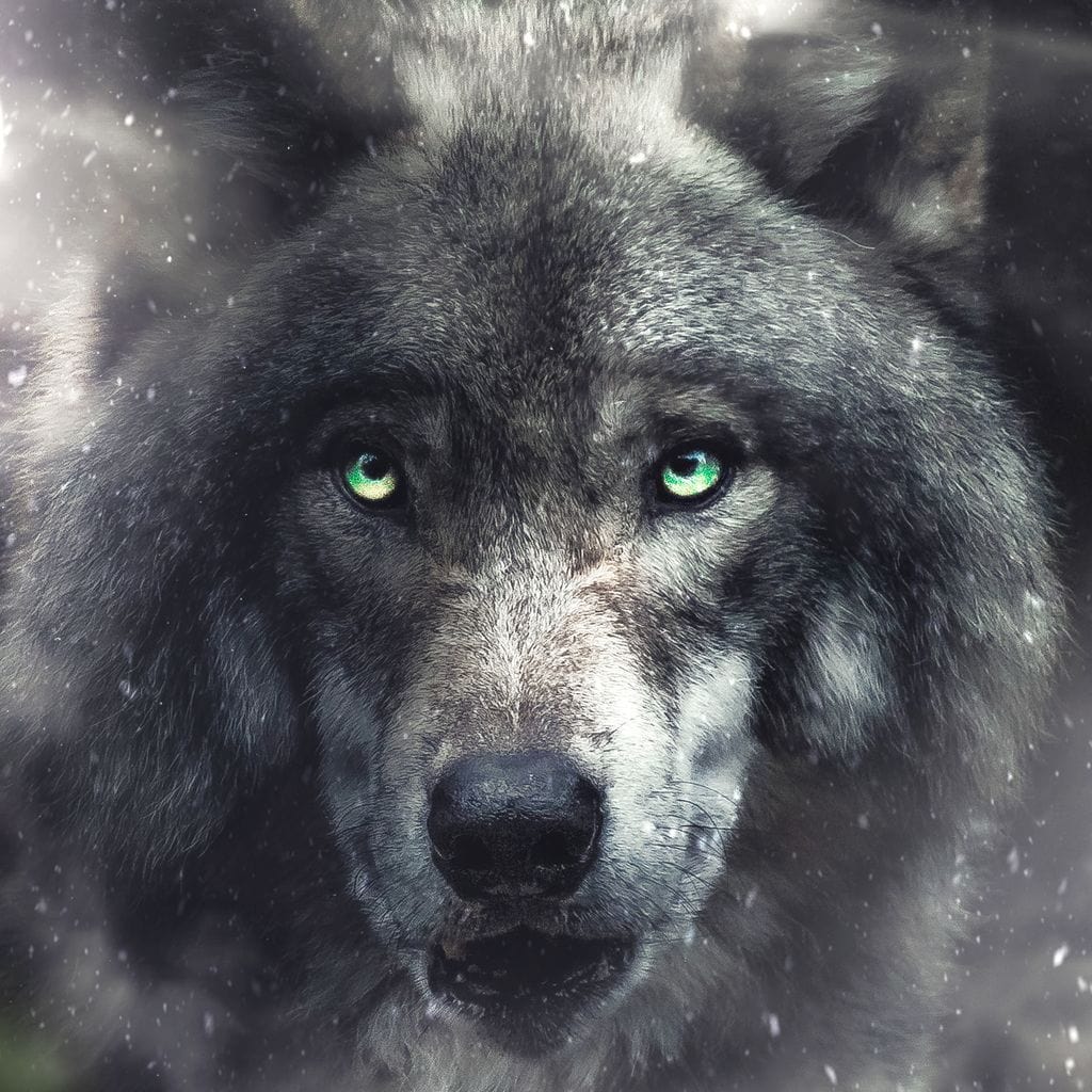 Midnight Wolf Canvas Wall Art