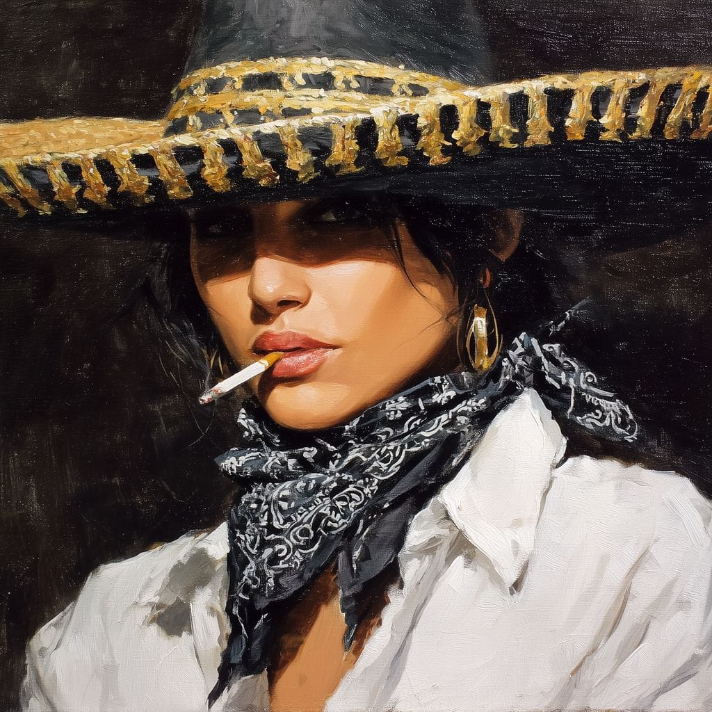 Smoky Bandit Hat Portrait Canvas Wall Art