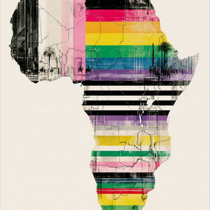 Vibrant Rhythms Across A Changing Continent Canvas Wall Art