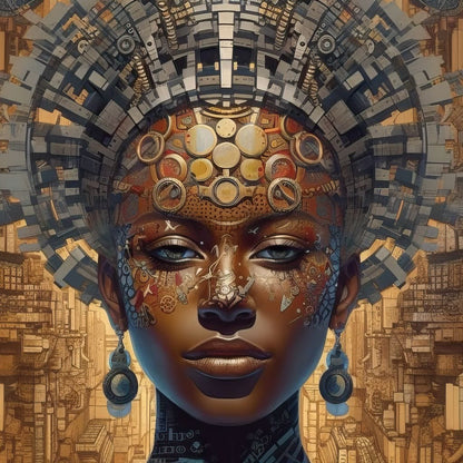 African Portrait Jama Canvas Wall Art