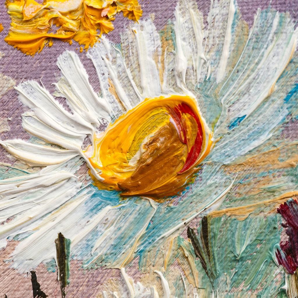 White Daisy Canvas Wall Art