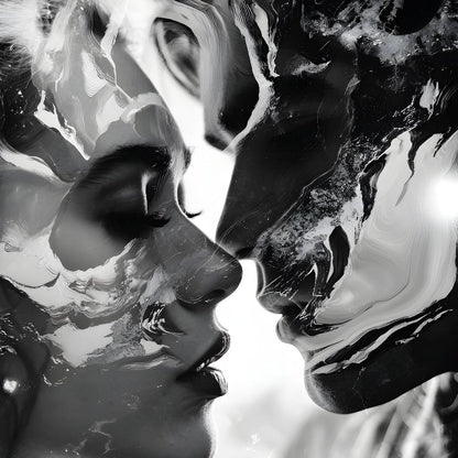 Luminous Liquid Kisses Canvas Wall Art