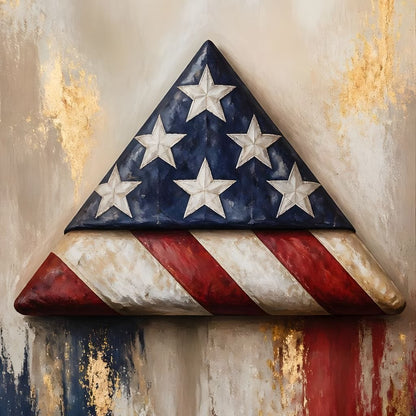 Folded Honor Beneath Gold Leaf Canvas Wall Art