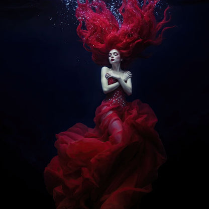 Crimson Depths Canvas Wall Art