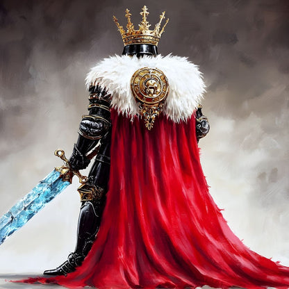 Majestic Regalia Warrior Canvas Wall Art