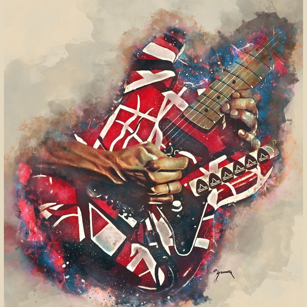 Eddie Van Halen's Electric Guitar Canvas Wall Art