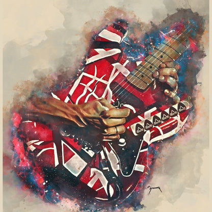 Eddie Van Halen's Electric Guitar Canvas Wall Art