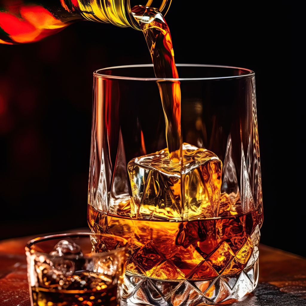 Whiskey's Prismatic Elegance Canvas Wall Art