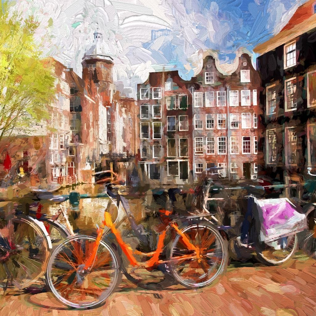 Amsterdam City Canvas Wall Art