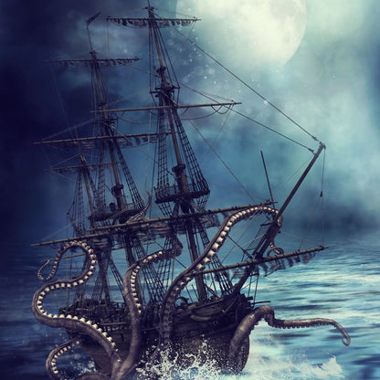 The Kraken Canvas Wall Art