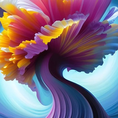 Flower Splash Art Canvas Wall Art