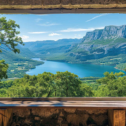 Window to Serene Vistas Canvas Wall Art