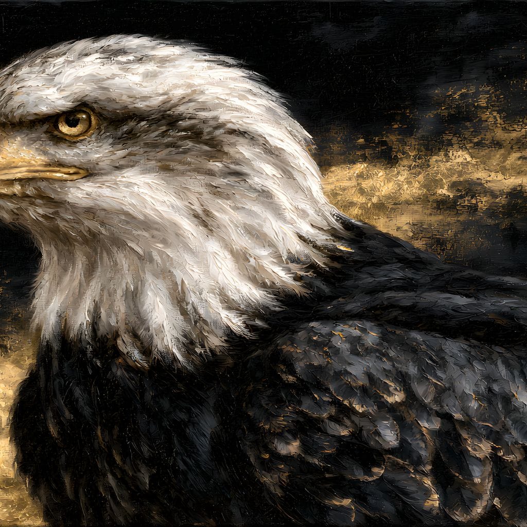 Sovereign Spirit Of The Golden Skies Canvas Wall Art