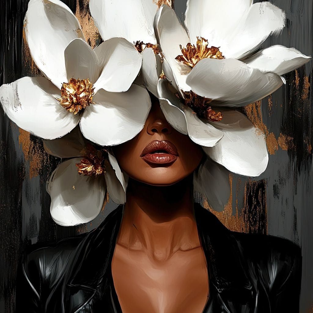 Golden Petals of Elegance Canvas Wall Art