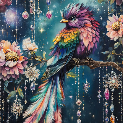 Enchanted Jewel Toned Bird Fantasy Canvas Wall Art