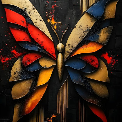 Butterfly Radiance Symphony Canvas Wall Art