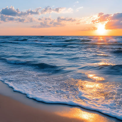 Sunset Shores Eternal Affection Canvas Wall Art