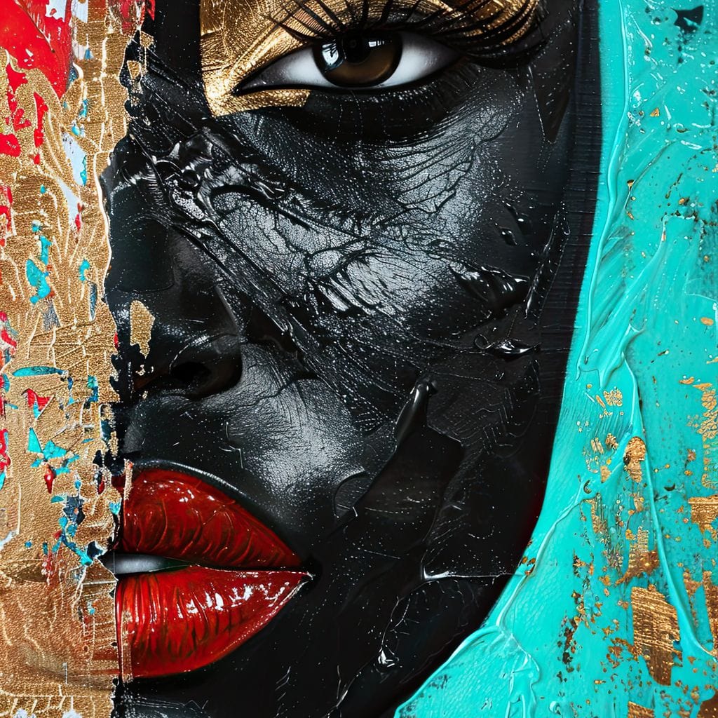 Golden Gaze of Mystery Canvas Wall Art