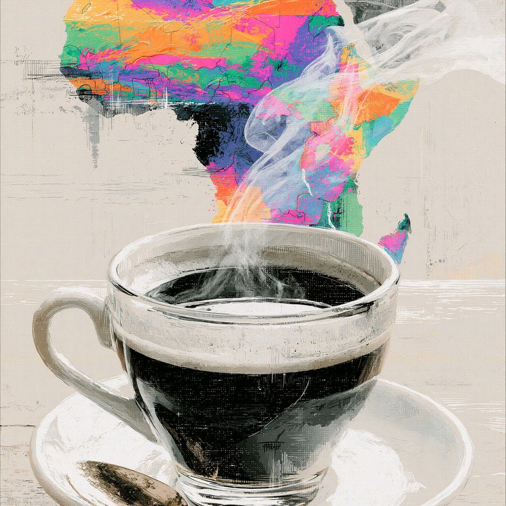 Morning Brew Across the Continent Canvas Wall Art