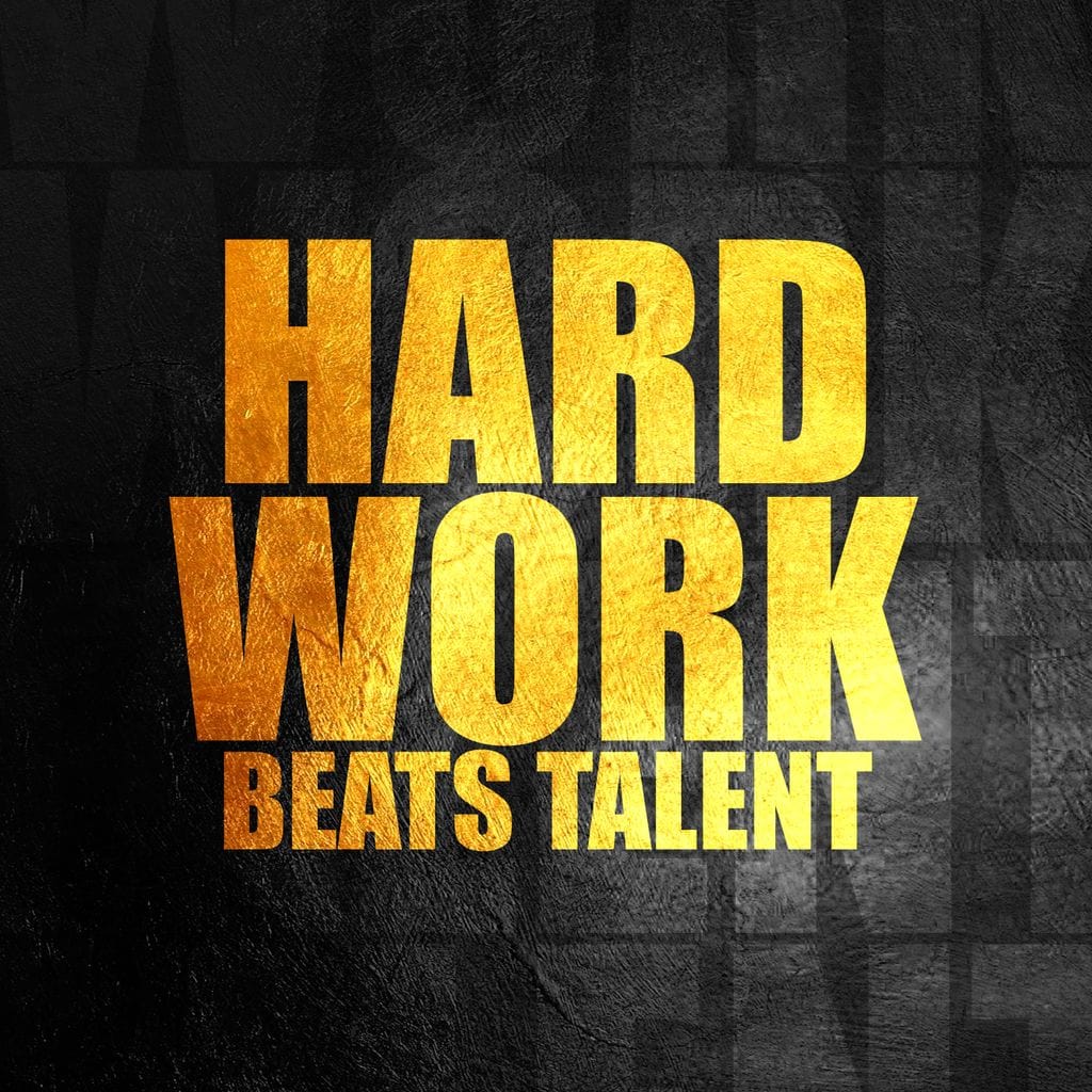 Hard Work Beats Talent Canvas Wall Art