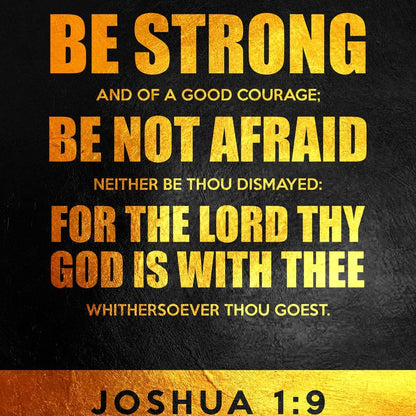 Joshua 1:9 Canvas Wall Art