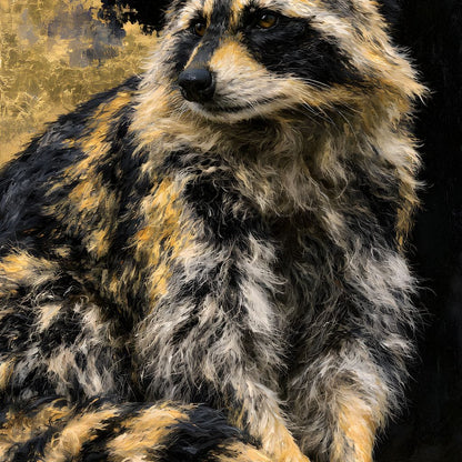 Midnight Bandit of Gilded Shadows Canvas Wall Art