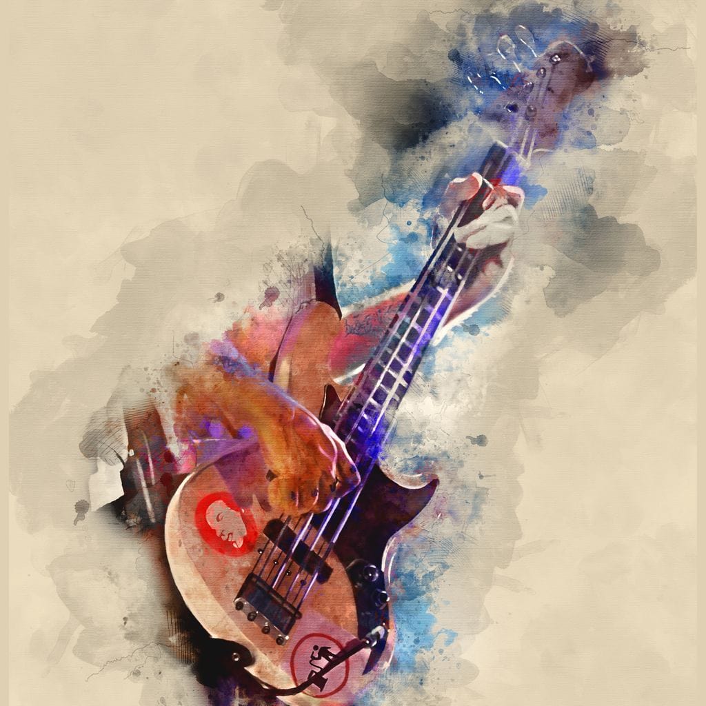 Flea's Bass Guitar Canvas Wall Art