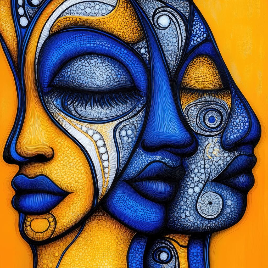 Whispers of the Mosaic Soul Canvas Wall Art