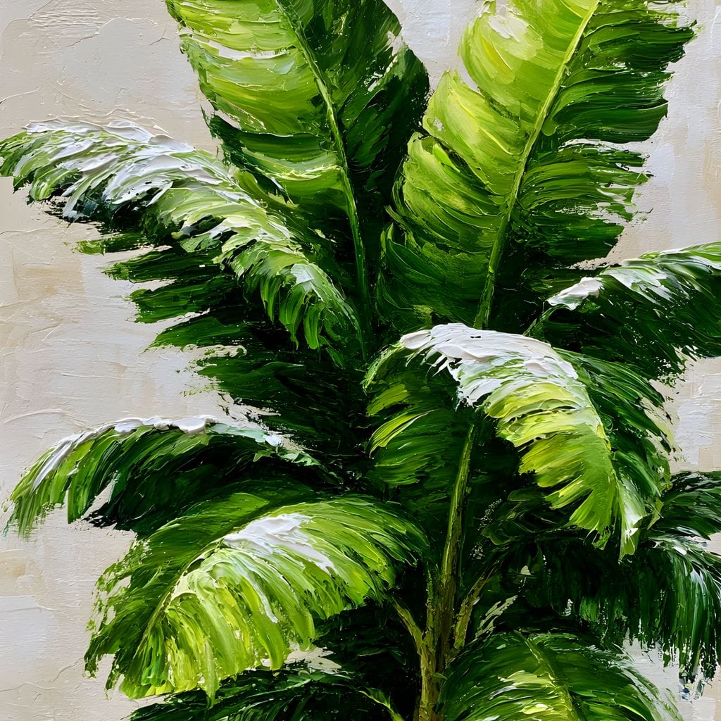 Verdant Rhythm of Tropical Palms Canvas Wall Art