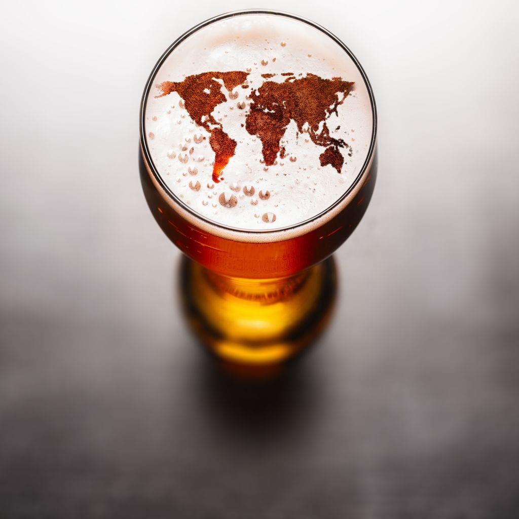 World Map Beer Canvas Wall Art