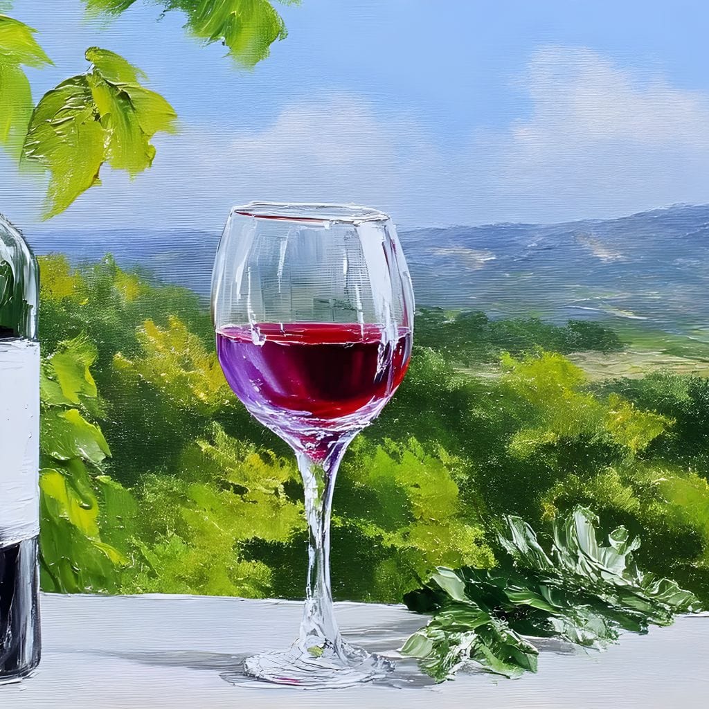 Sunlit Vineyard Elegance Canvas Wall Art