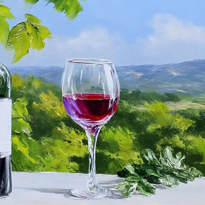 Sunlit Vineyard Elegance Canvas Wall Art