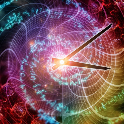 Spacetime Clock Canvas Wall Art
