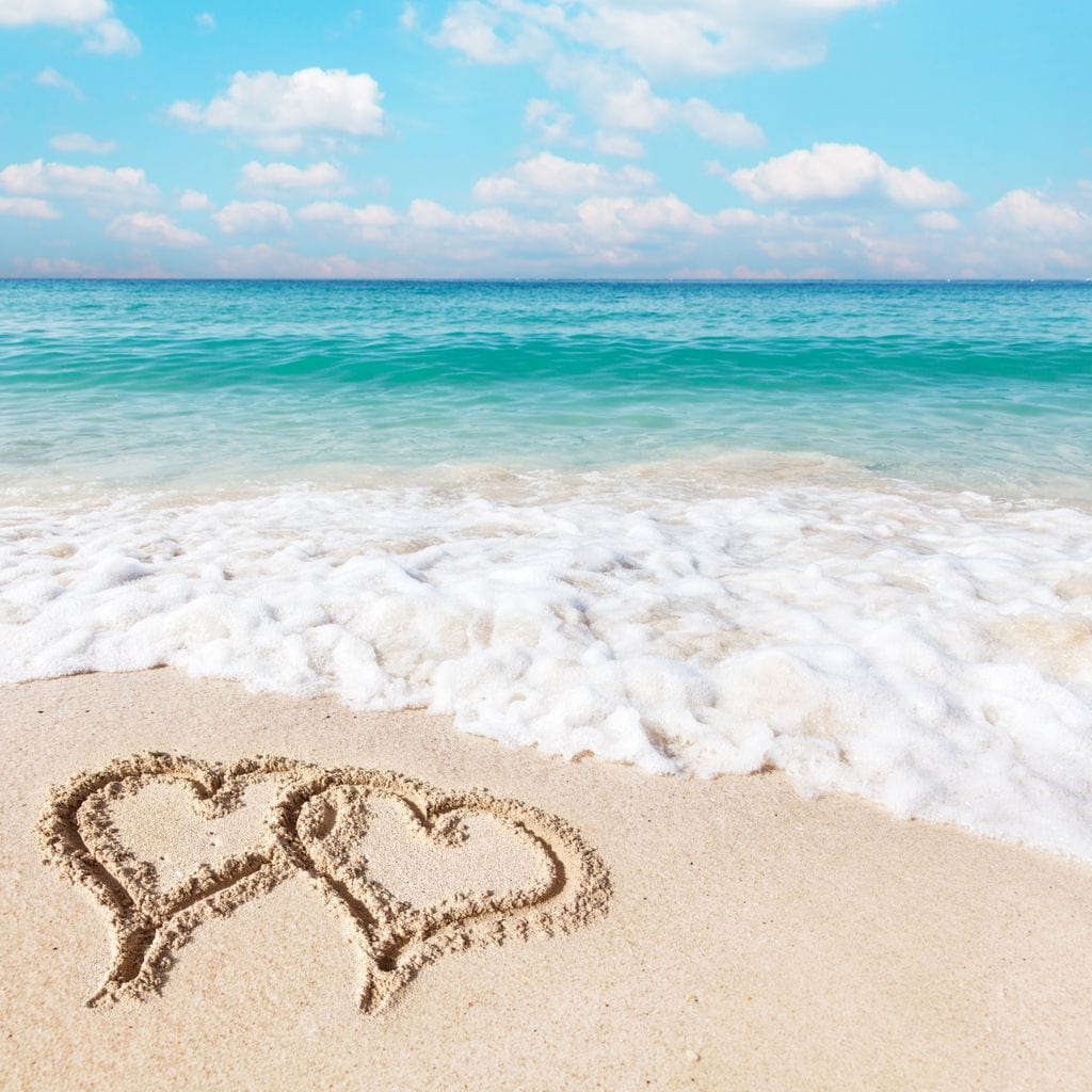 Love Beach Canvas Wall Art