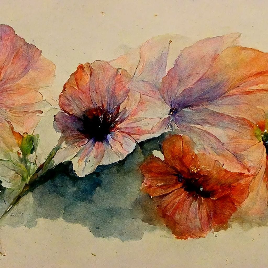 Watercolor Flowers Canvas Wall Art