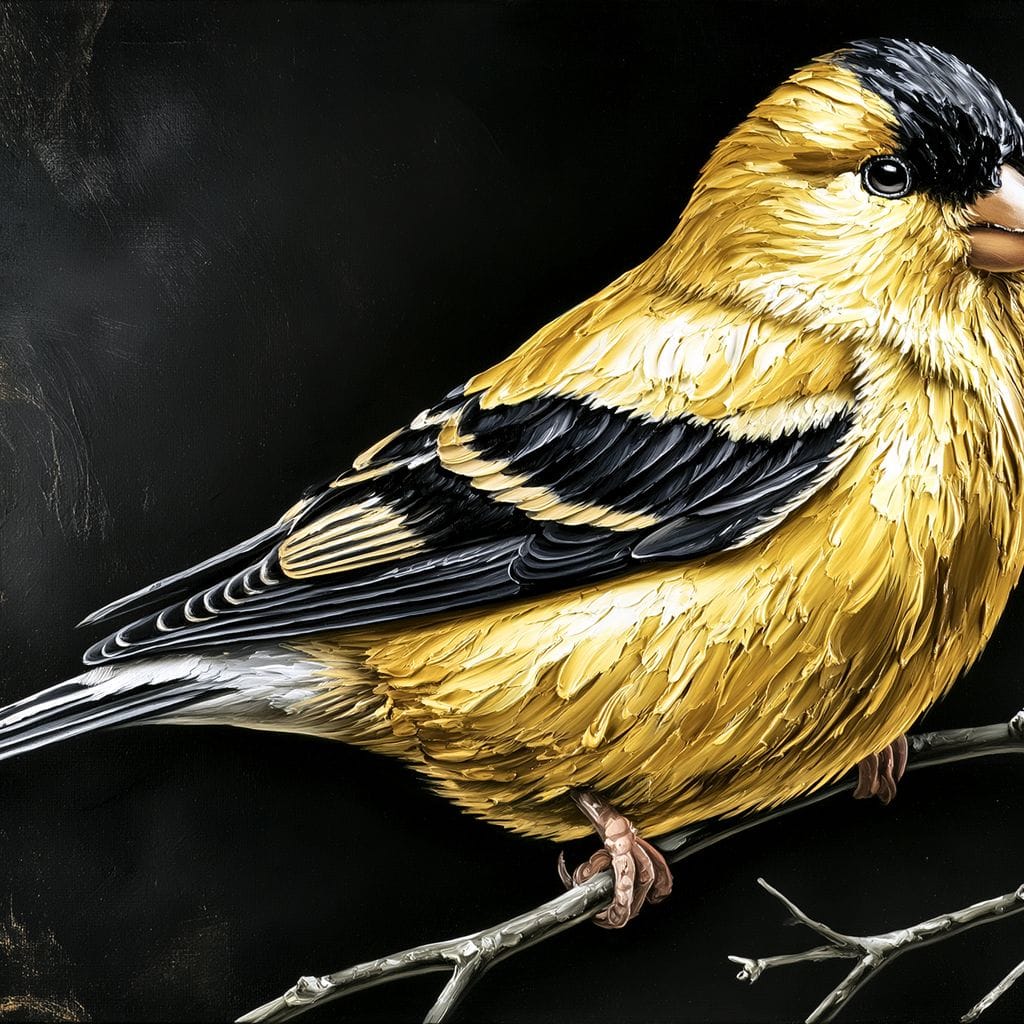 Gilded Feather Stillness Canvas Wall Art