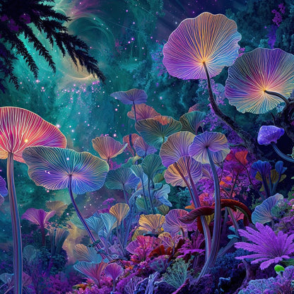 Galactic Faerie Garden Canvas Wall Art