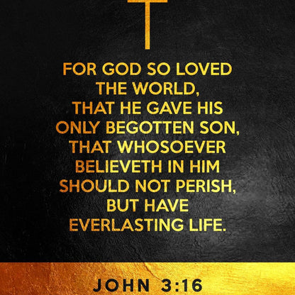 John 3:16 Canvas Wall Art